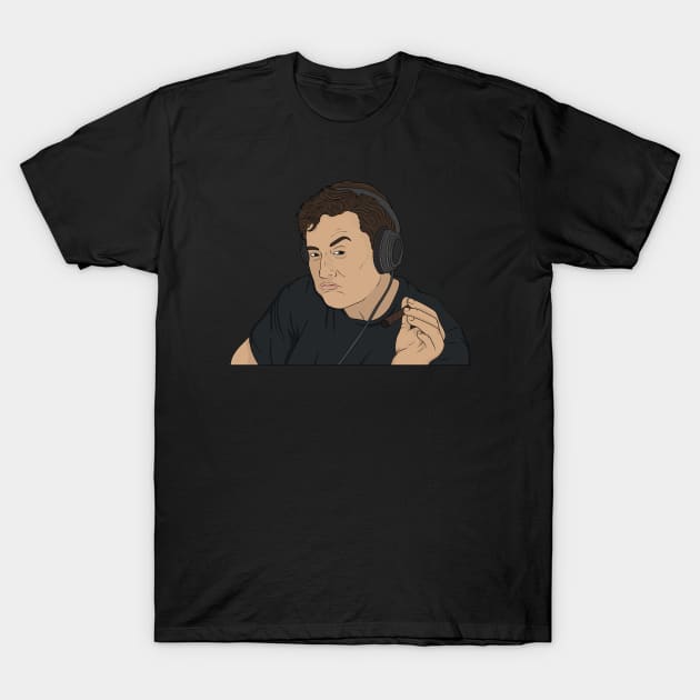 Elon Musk Smoking -  Let's Go to Mars T-Shirt by valentinahramov